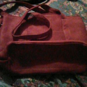 Le donne leather red tote purse regular 80.00